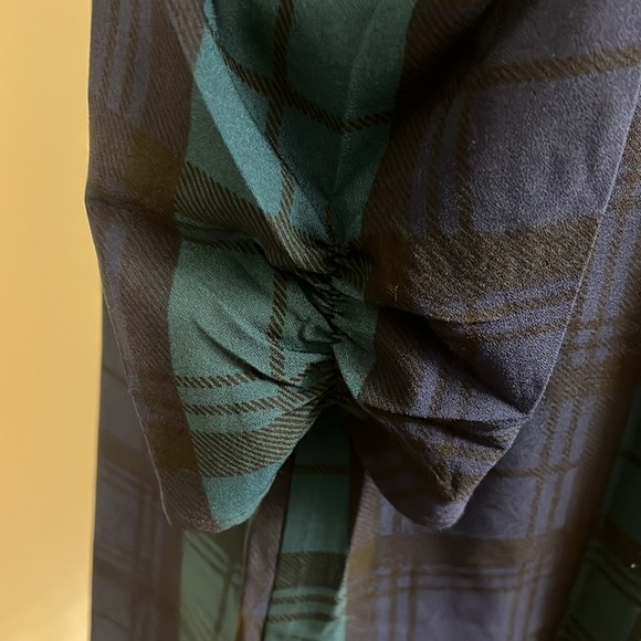 NWT Sugarlips Hudson Plaid Drape Sleeve Top Curve Blouse, Sz. XS. - Picture 9 of 13